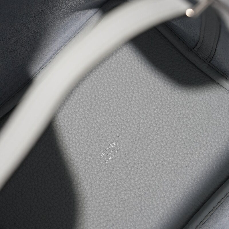 Hermès Bleu Pale Clemence Picotin Lock 22 Palladium Hardware - Image 6